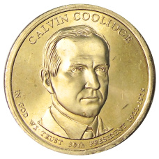 Монета 1 доллар 2014 года P США «Калвин Кулидж 30-й президент США» (аверс)