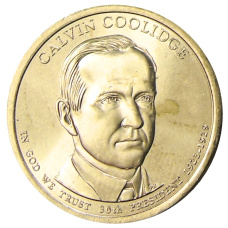Монета 1 доллар 2014 года P США «Калвин Кулидж 30-й президент США» (аверс)