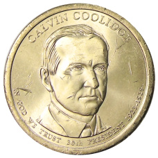 Монета 1 доллар 2014 года P США «Калвин Кулидж 30-й президент США» (аверс)