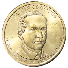 Монета 1 доллар 2014 года P США «Калвин Кулидж 30-й президент США» (аверс)