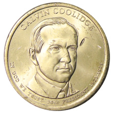 Монета 1 доллар 2014 года P США «Калвин Кулидж 30-й президент США» (аверс)