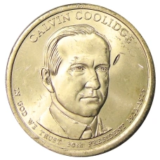 Монета 1 доллар 2014 года P США «Калвин Кулидж 30-й президент США» (аверс)