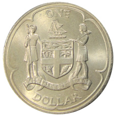 Монета 1 доллар 1969 года Фиджи (аверс)