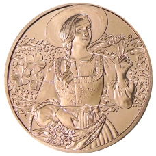 Монета 10 евро 2025 года Австрия «Традиционный костюм – Дирндль» (аверс)