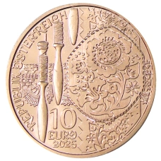 Монета 10 евро 2025 года Австрия «Традиционный костюм – Дирндль» (реверс)