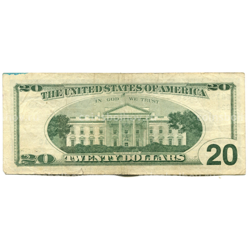 Банкнота 20 долларов 1999 года США (вид 2)