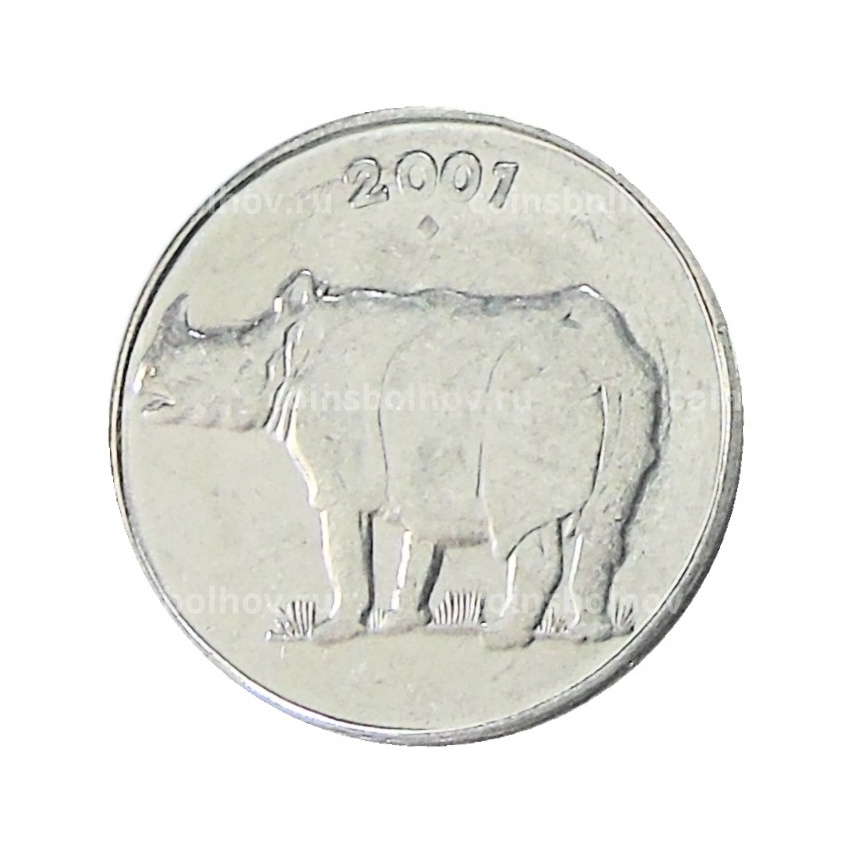 Монета 25 пайс 2001 года Индия