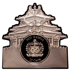 Монета 20 центов 2025 года Самоа «Города — Пекин» (реверс)