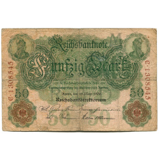 Банкнота 50 марок 1906 года Германия