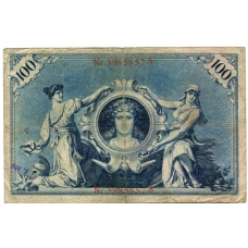 Банкнота 100 марок 1905 года Германия (вид 2)