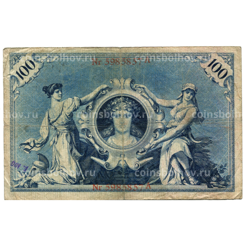 Банкнота 100 марок 1905 года Германия (вид 2)