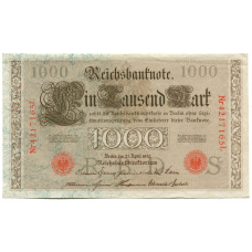 Банкнота 1000 марок 1910 года Германия
