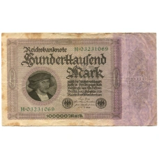 Банкнота 100000 марок 1923 года Германия