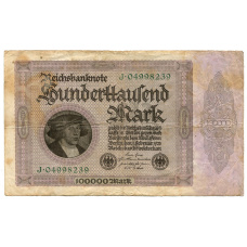 Банкнота 100000 марок 1923 года Германия