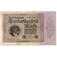 Банкнота 100000 марок 1923 года Германия
