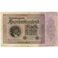 Банкнота 100000 марок 1923 года Германия
