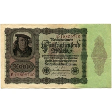 Банкнота 50000 марок 1922 года Германия