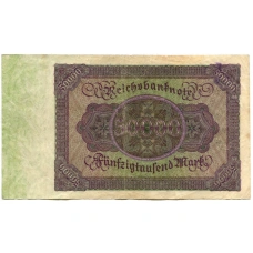 Банкнота 50000 марок 1922 года Германия (вид 2)