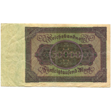 Банкнота 50000 марок 1922 года Германия (вид 2)