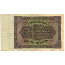 Банкнота 50000 марок 1922 года Германия (вид 2)