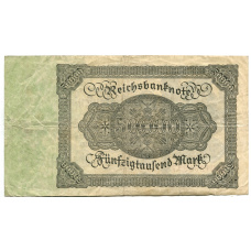 Банкнота 50000 марок 1922 года Германия (вид 2)