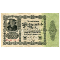 Банкнота 50000 марок 1922 года Германия