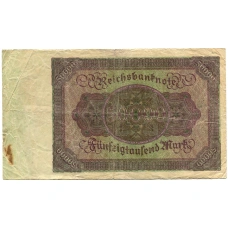 Банкнота 50000 марок 1922 года Германия (вид 2)