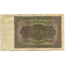 Банкнота 50000 марок 1922 года Германия (вид 2)