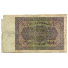 Банкнота 50000 марок 1922 года Германия (вид 2)