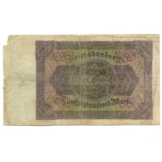 Банкнота 50000 марок 1922 года Германия (реверс)