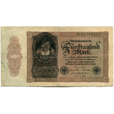 Банкнота 5000 марок 1922 года Германия