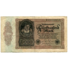 Банкнота 5000 марок 1922 года Германия