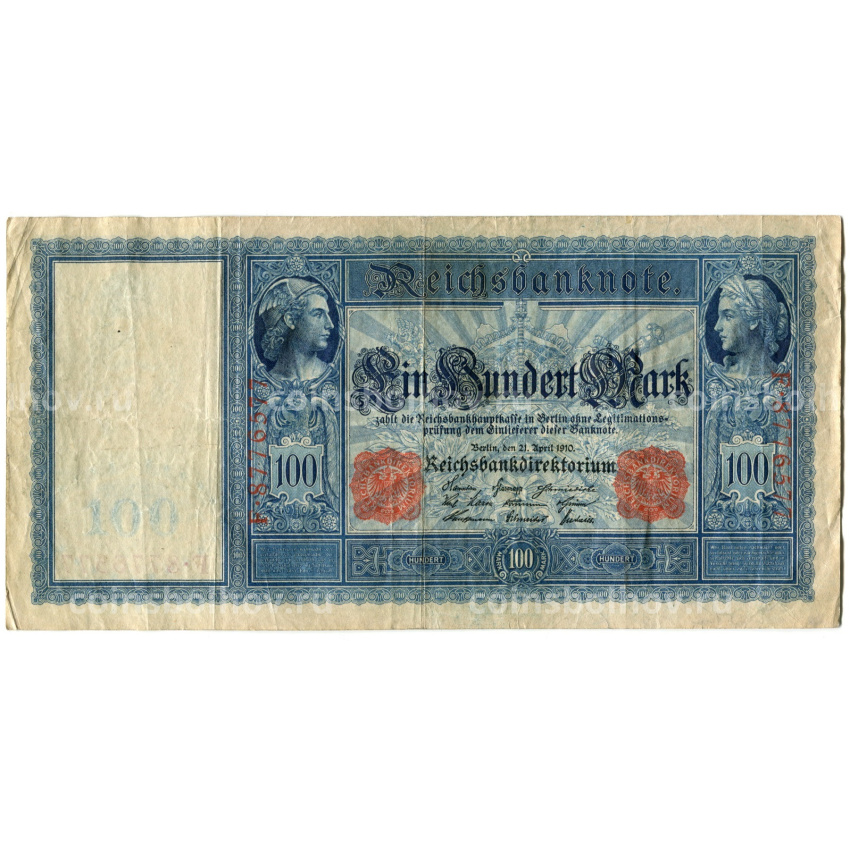 Банкнота 100 марок 1910 года Германия