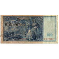Банкнота 100 марок 1910 года Германия (вид 2)