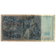 Банкнота 100 марок 1910 года Германия (вид 2)