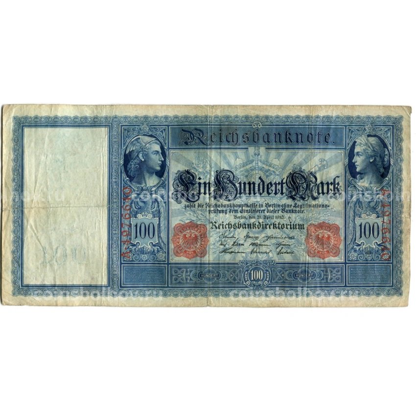 Банкнота 100 марок 1910 года Германия