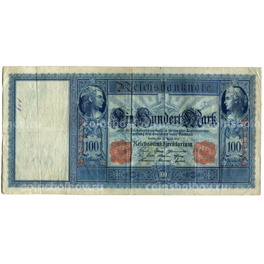 Банкнота 100 марок 1910 года Германия