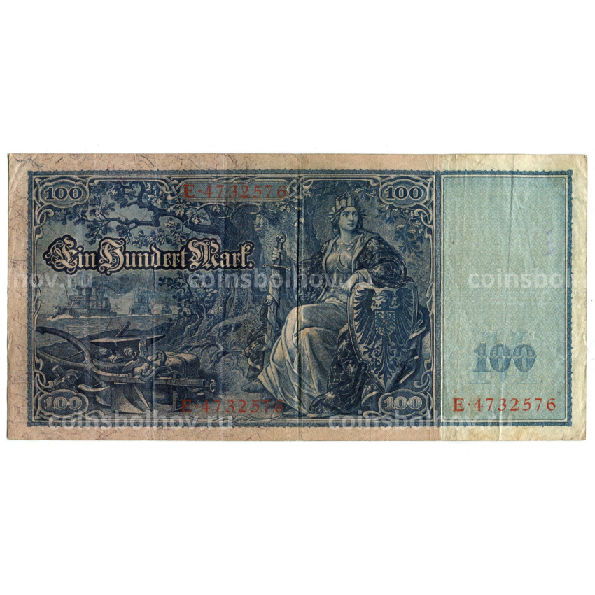 Банкнота 100 марок 1910 года Германия (вид 2)