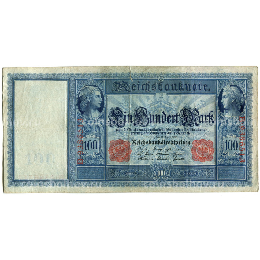 Банкнота 100 марок 1910 года Германия