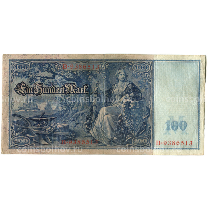 Банкнота 100 марок 1910 года Германия (вид 2)