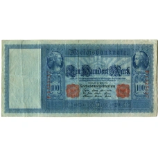 Банкнота 100 марок 1910 года Германия
