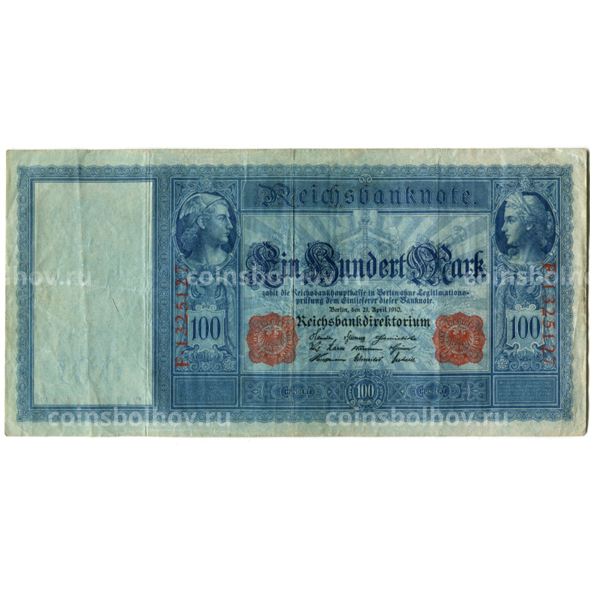 Банкнота 100 марок 1910 года Германия
