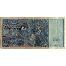 Банкнота 100 марок 1910 года Германия (вид 2)