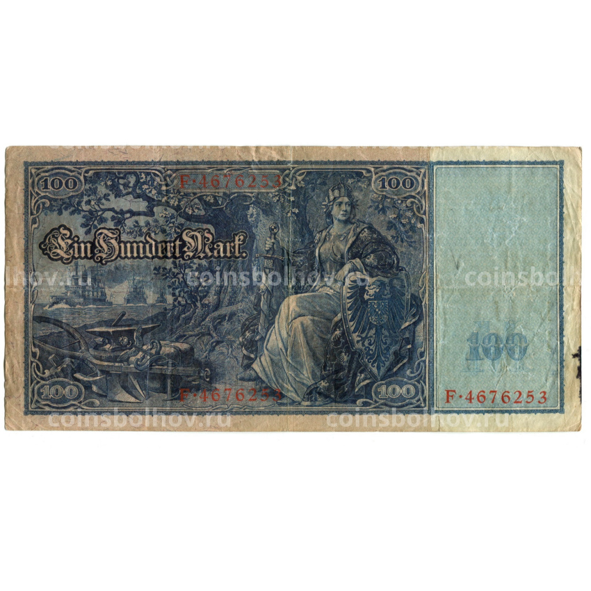 Банкнота 100 марок 1910 года Германия (вид 2)