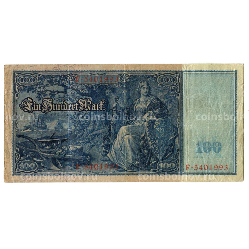 Банкнота 100 марок 1910 года Германия (вид 2)