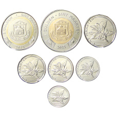 Набор из 7 монет 2025 года Синт-Мартен (аверс)