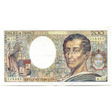 Банкнота 200 франков 1992 года Франция (аверс)