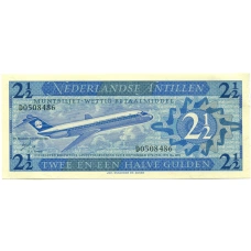 Банкнота 2 1/2 гульдена 1970 года Нидерландские Антильские Острова