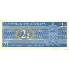 Банкнота 2 1/2 гульдена 1970 года Нидерландские Антильские Острова (вид 2)