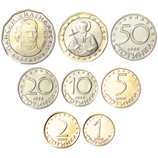 Набор из 8 монет Болгария (аверс)